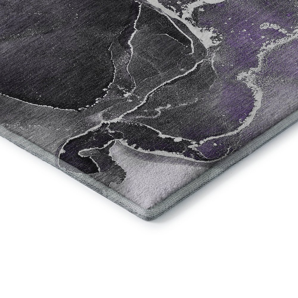 Premium Machine Washable Mayfield  Purple 3' x 5' Rug. Picture 3