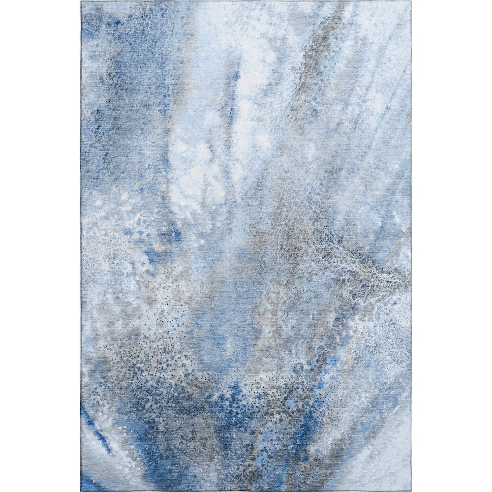 Premium Machine Washable Mayfield  Navy 8' x 10' Rug. Picture 1
