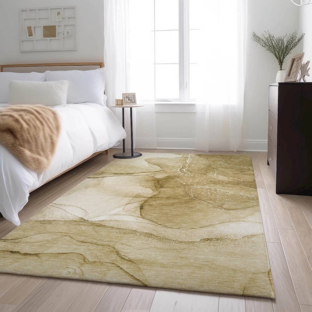 Premium Machine Washable Mayfield  Beige 8' x 10' Rug. Picture 5