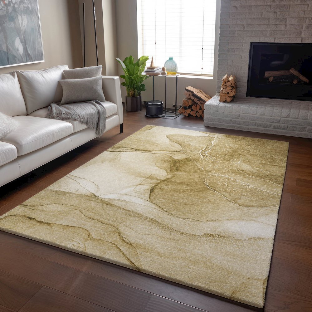 Premium Machine Washable Mayfield  Beige 8' x 10' Rug. Picture 6