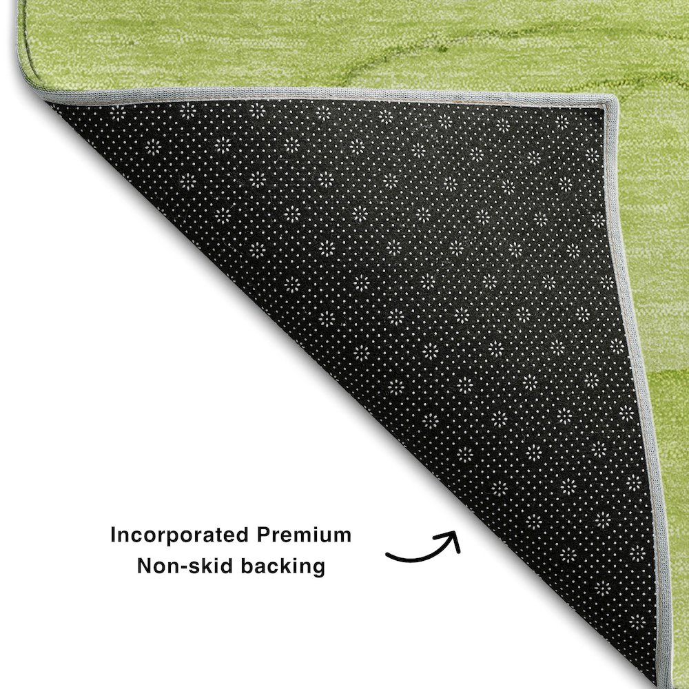 Premium Machine Washable Mayfield  Green 3' x 5' Rug. Picture 2
