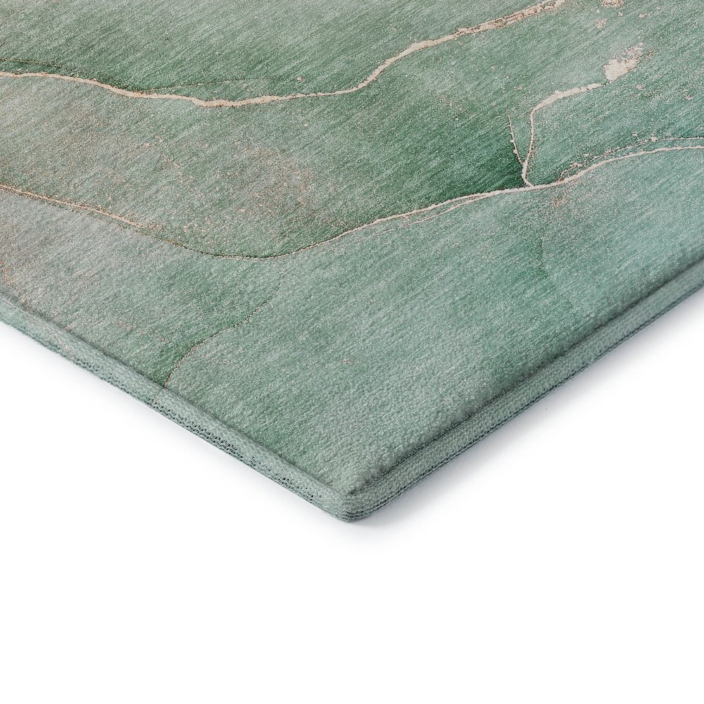 Premium Machine Washable Mayfield  Teal 3' x 5' Rug. Picture 3