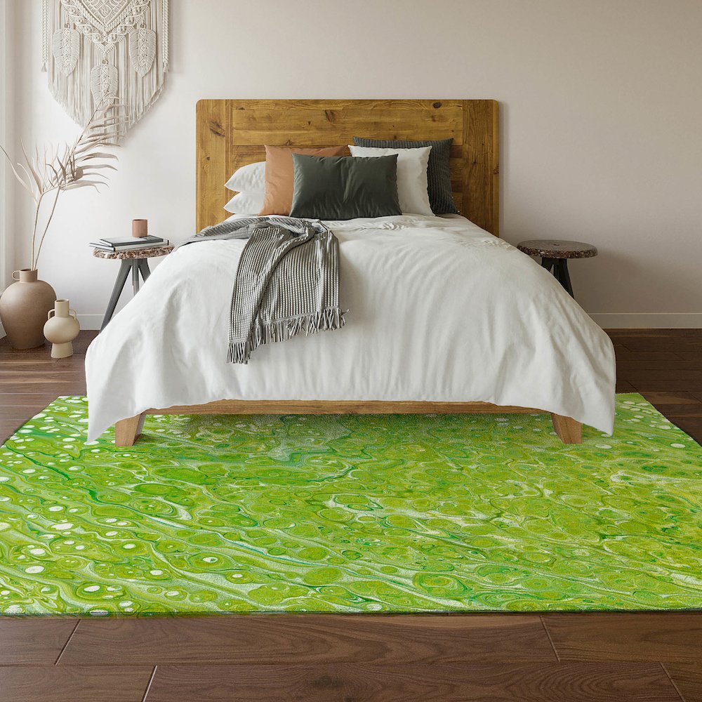 Premium Machine Washable Mayfield  Clover 8' x 10' Rug. Picture 6