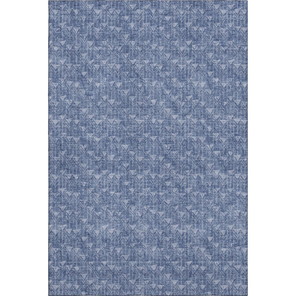 Premium Machine Washable Mayfield  Navy 8' x 10' Rug. Picture 1