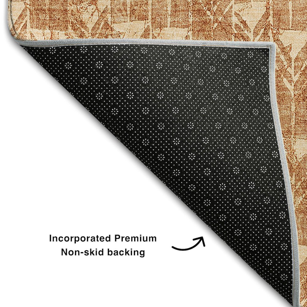 Premium Machine Washable Mayfield  Salmon 3' x 5' Rug. Picture 2