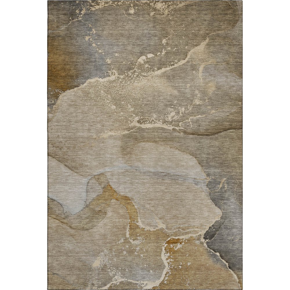 Premium Machine Washable Mayfield  Brown 8' x 10' Rug. Picture 1
