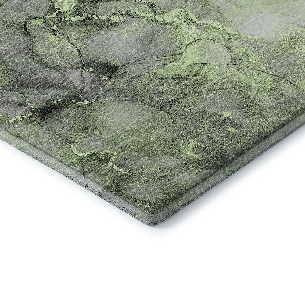 Premium Machine Washable Mayfield  Green 3' x 5' Rug. Picture 3