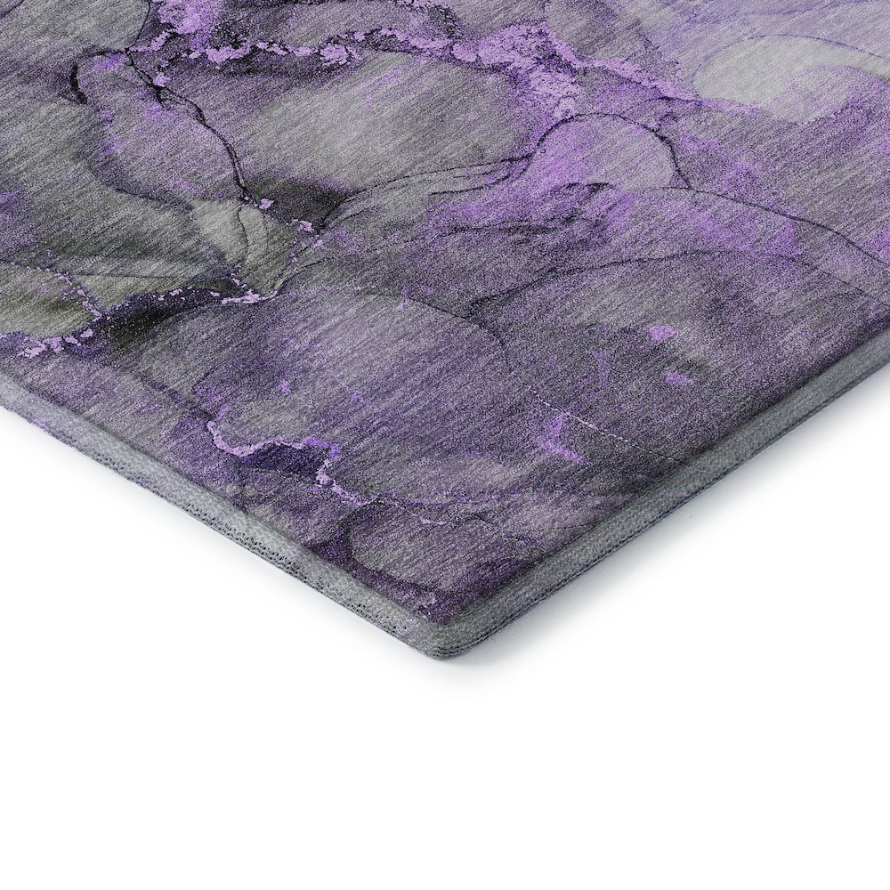Premium Machine Washable Mayfield  Purple 3' x 5' Rug. Picture 3