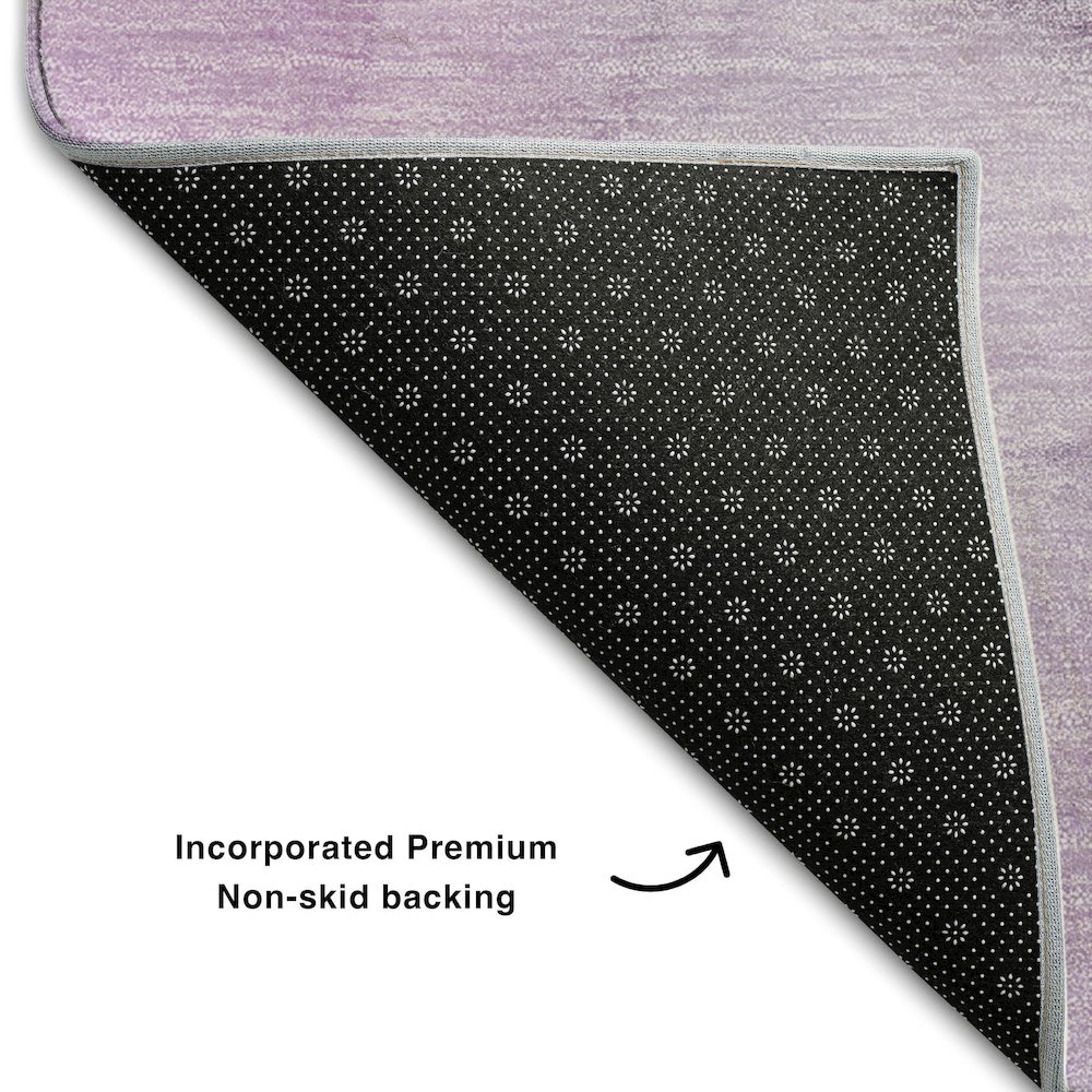 Premium Machine Washable Mayfield  Purple 3' x 5' Rug. Picture 2