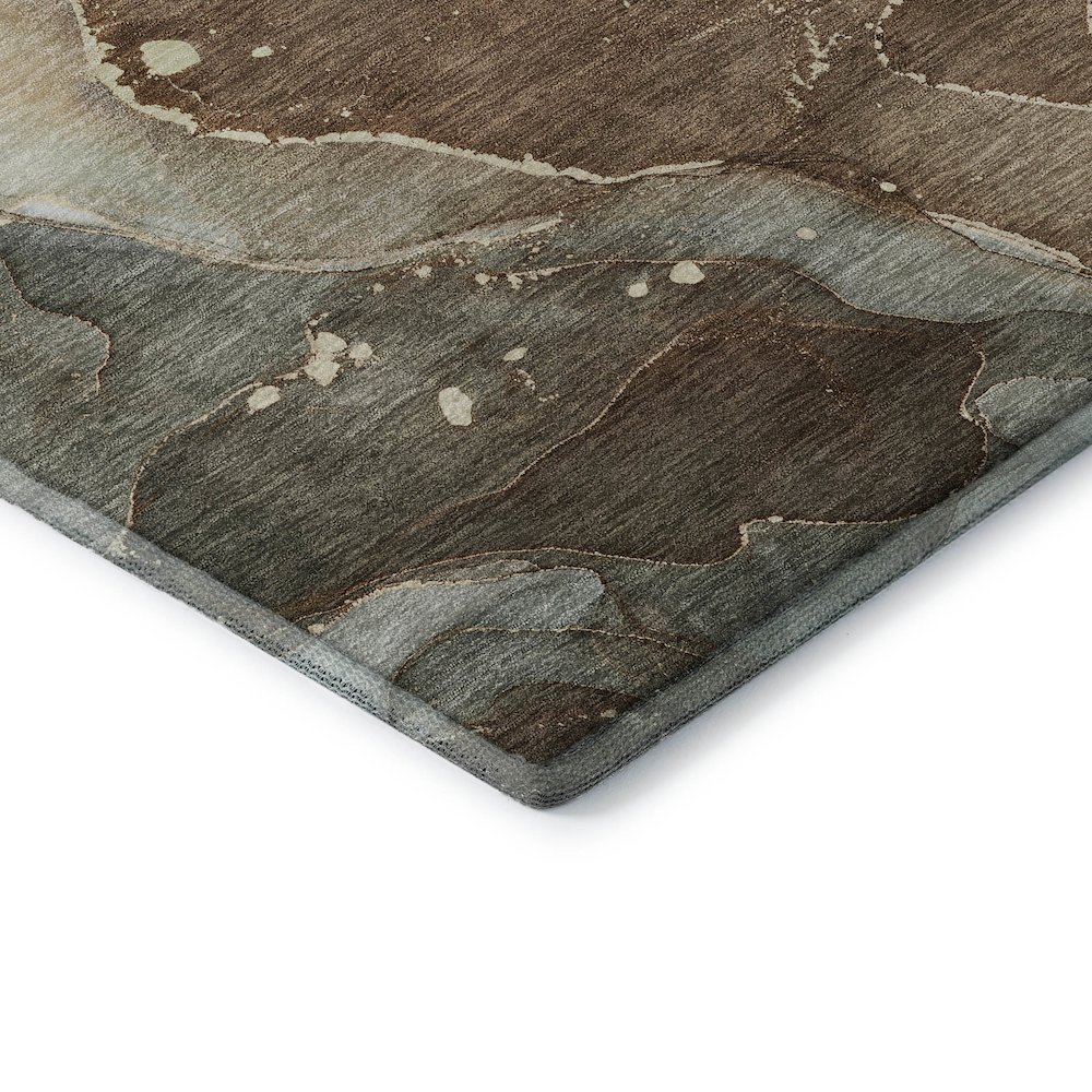 Premium Machine Washable Mayfield  Brown 3' x 5' Rug. Picture 3