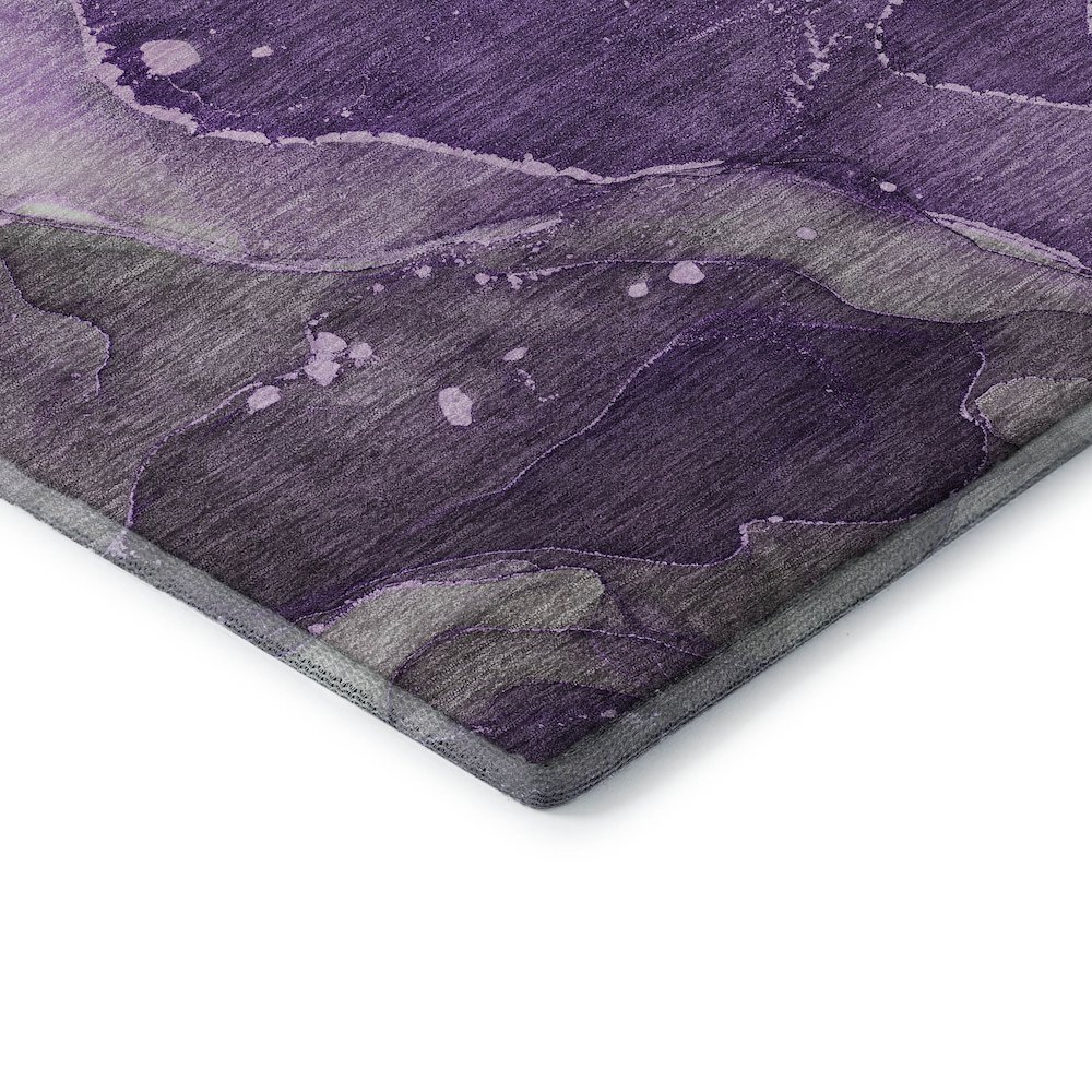 Premium Machine Washable Mayfield  Purple 3' x 5' Rug. Picture 3