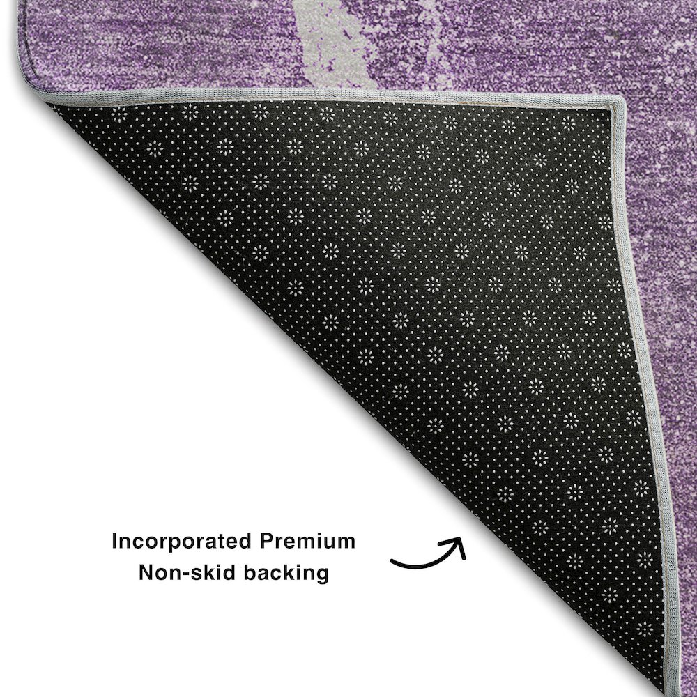 Premium Machine Washable Mayfield  Lilac 3' x 5' Rug. Picture 2