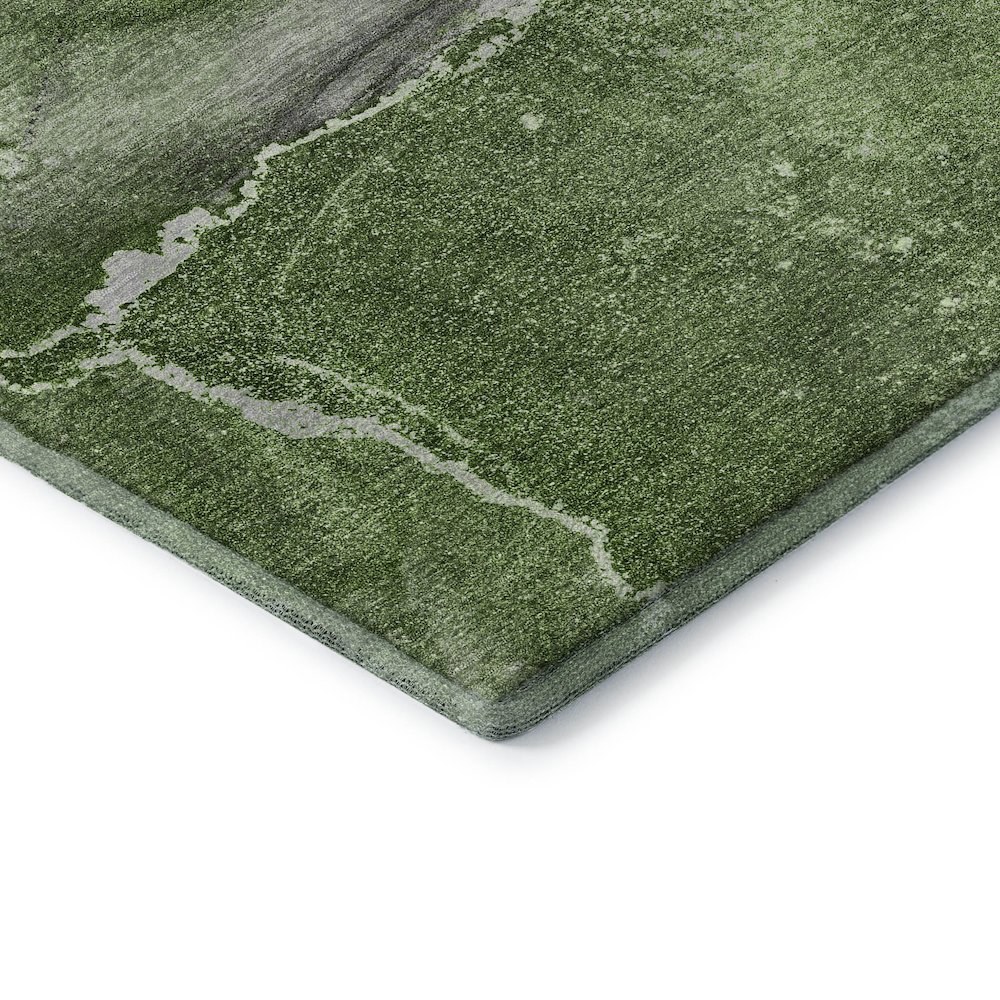 Premium Machine Washable Mayfield  Olive 3' x 5' Rug. Picture 3