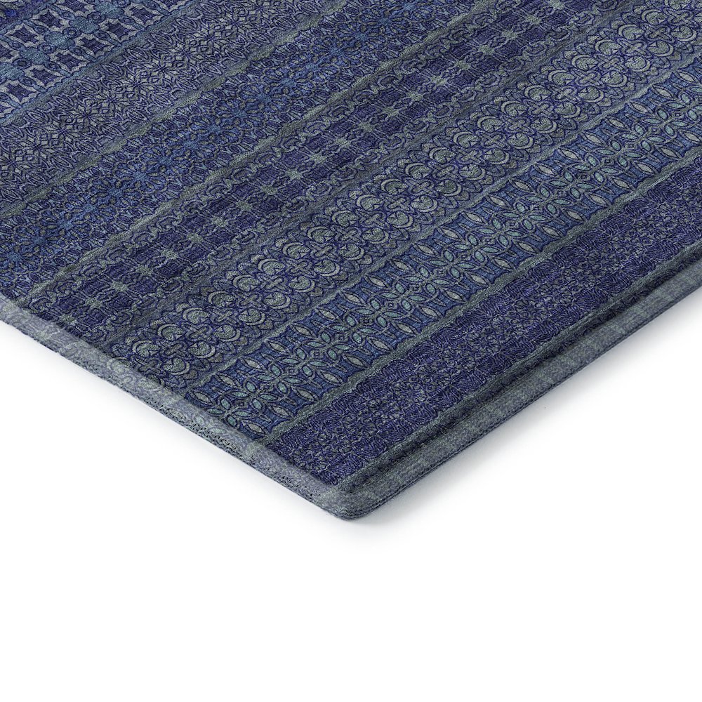Premium Machine Washable Mayfield  Navy 3' x 5' Rug. Picture 3