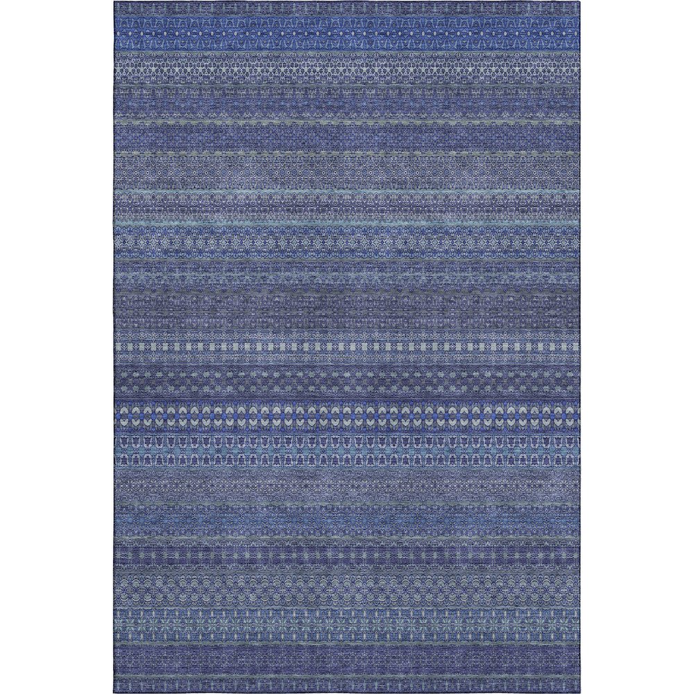 Premium Machine Washable Mayfield  Navy 8' x 10' Rug. Picture 1