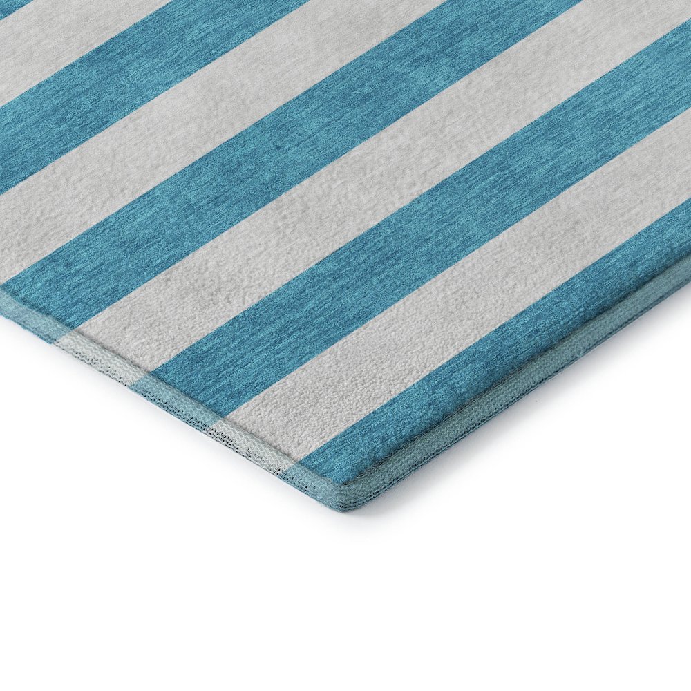 Premium Machine Washable Mayfield  Teal 3' x 5' Rug. Picture 3
