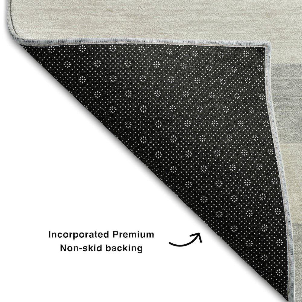Premium Machine Washable Mayfield  Pewter 3' x 5' Rug. Picture 2