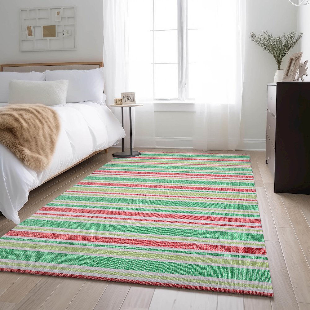 Premium Machine Washable Mayfield  Green 8' x 10' Rug. Picture 5