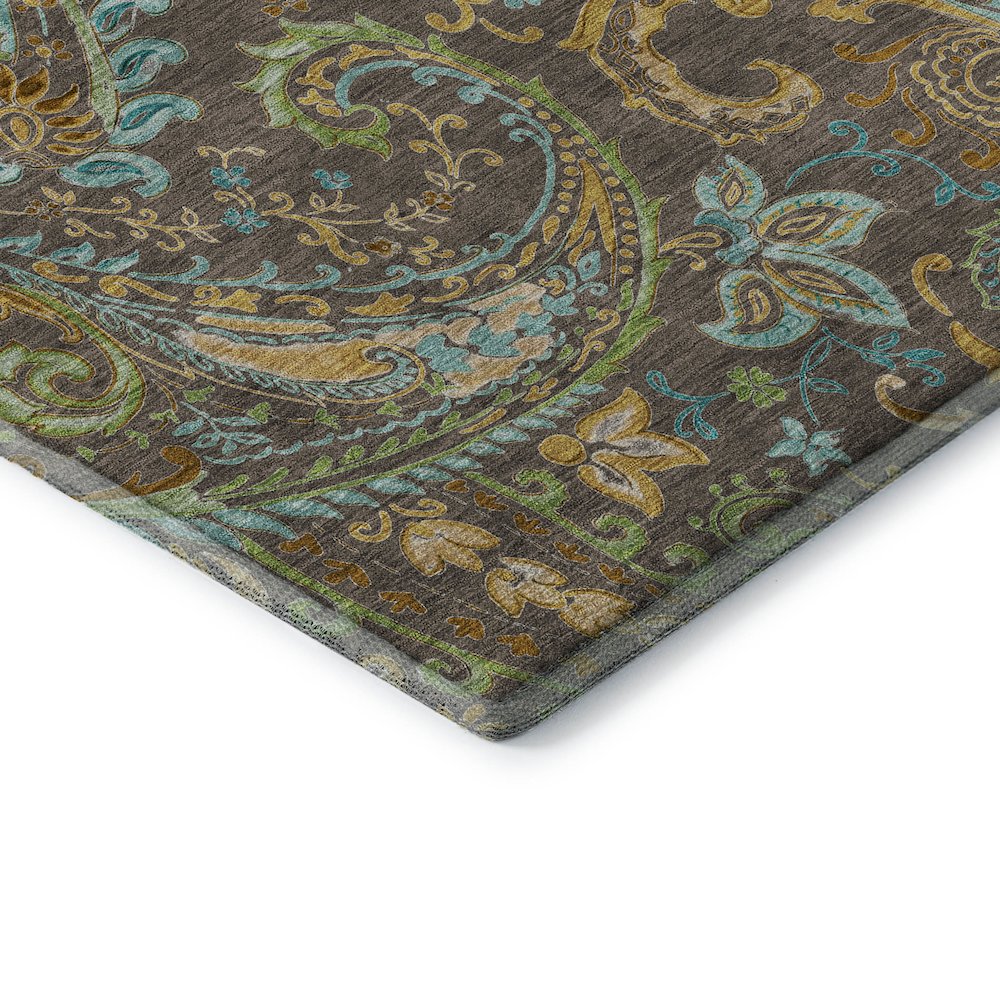 Premium Machine Washable Mayfield  Chocolate 3' x 5' Rug. Picture 3