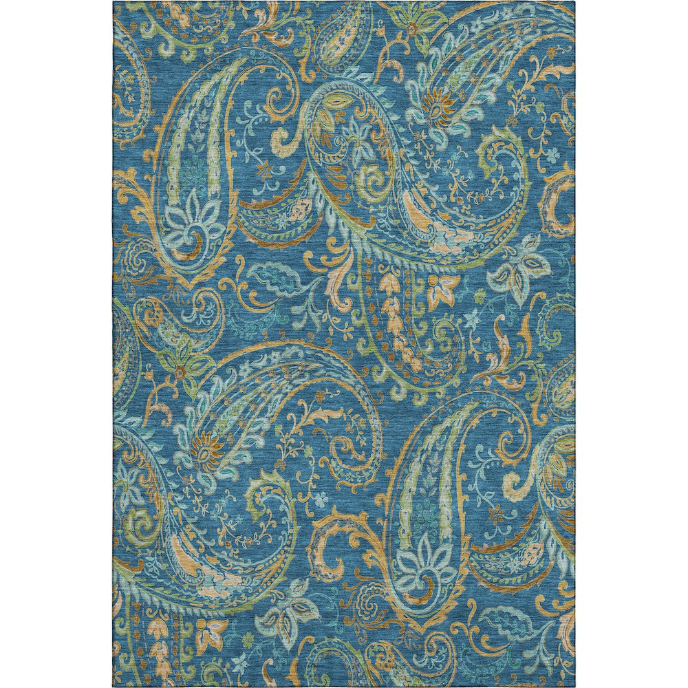 Premium Machine Washable Mayfield  Navy 8' x 10' Rug. Picture 1