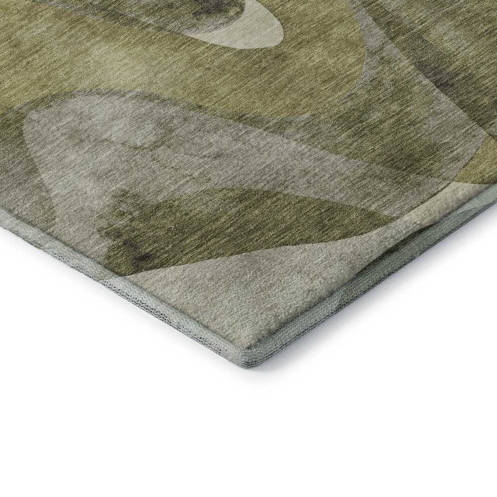 Premium Machine Washable Mayfield  Olive 3' x 5' Rug. Picture 3