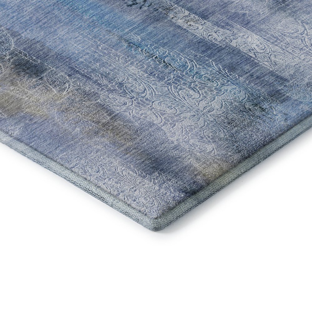 Premium Machine Washable Mayfield  Blue 3' x 5' Rug. Picture 3