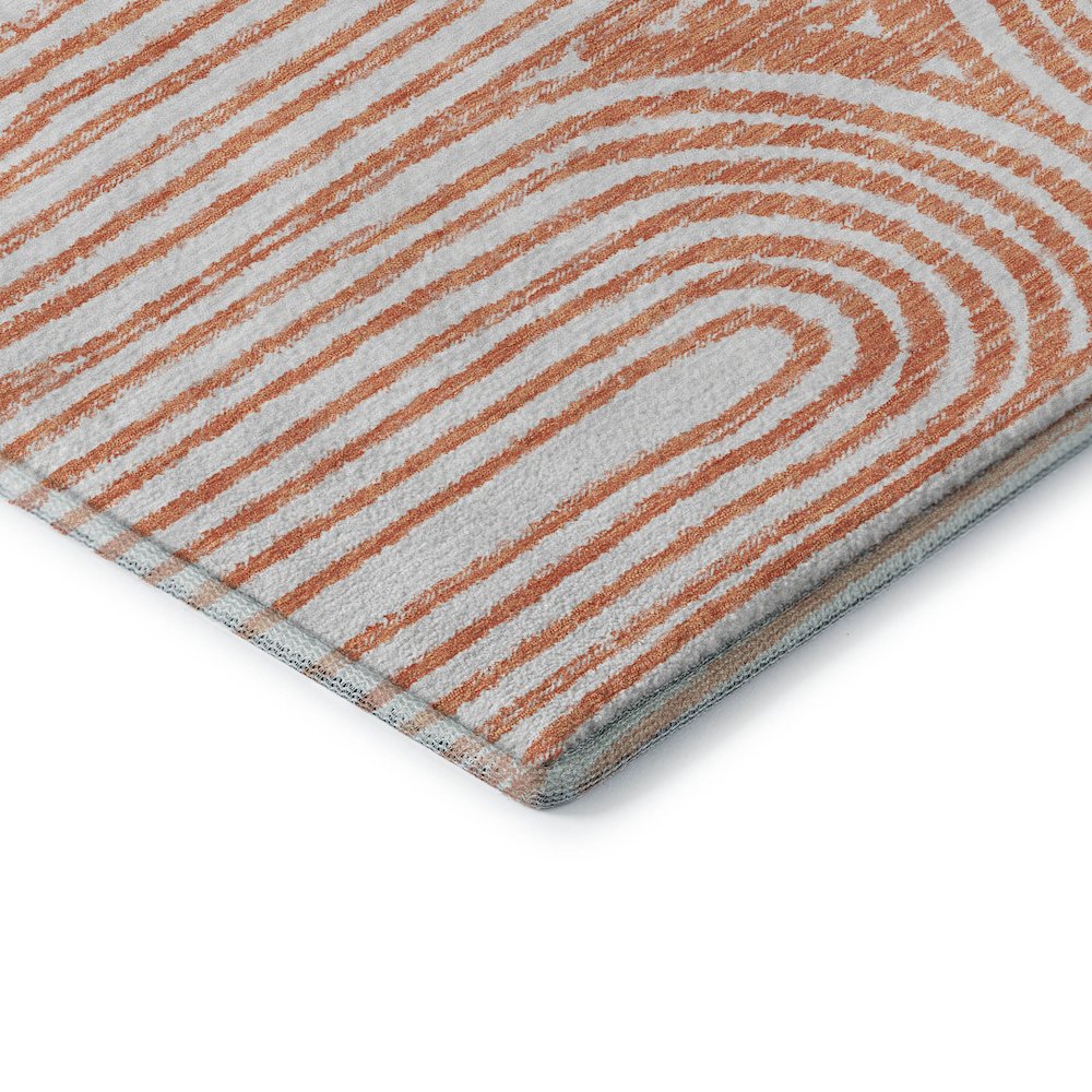 Premium Machine Washable Mayfield  Salmon 3' x 5' Rug. Picture 3