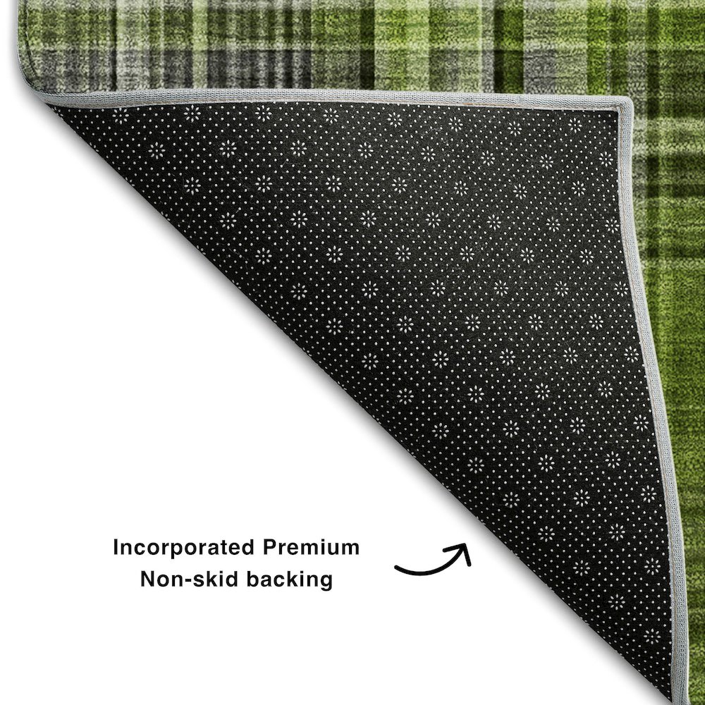 Premium Machine Washable Mayfield  Green 3' x 5' Rug. Picture 2