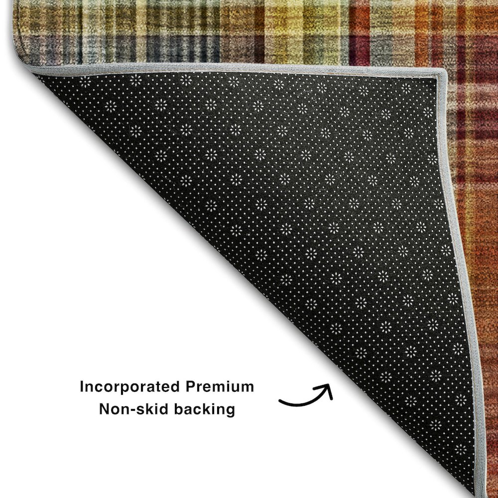 Premium Machine Washable Mayfield  Paprika 3' x 5' Rug. Picture 2