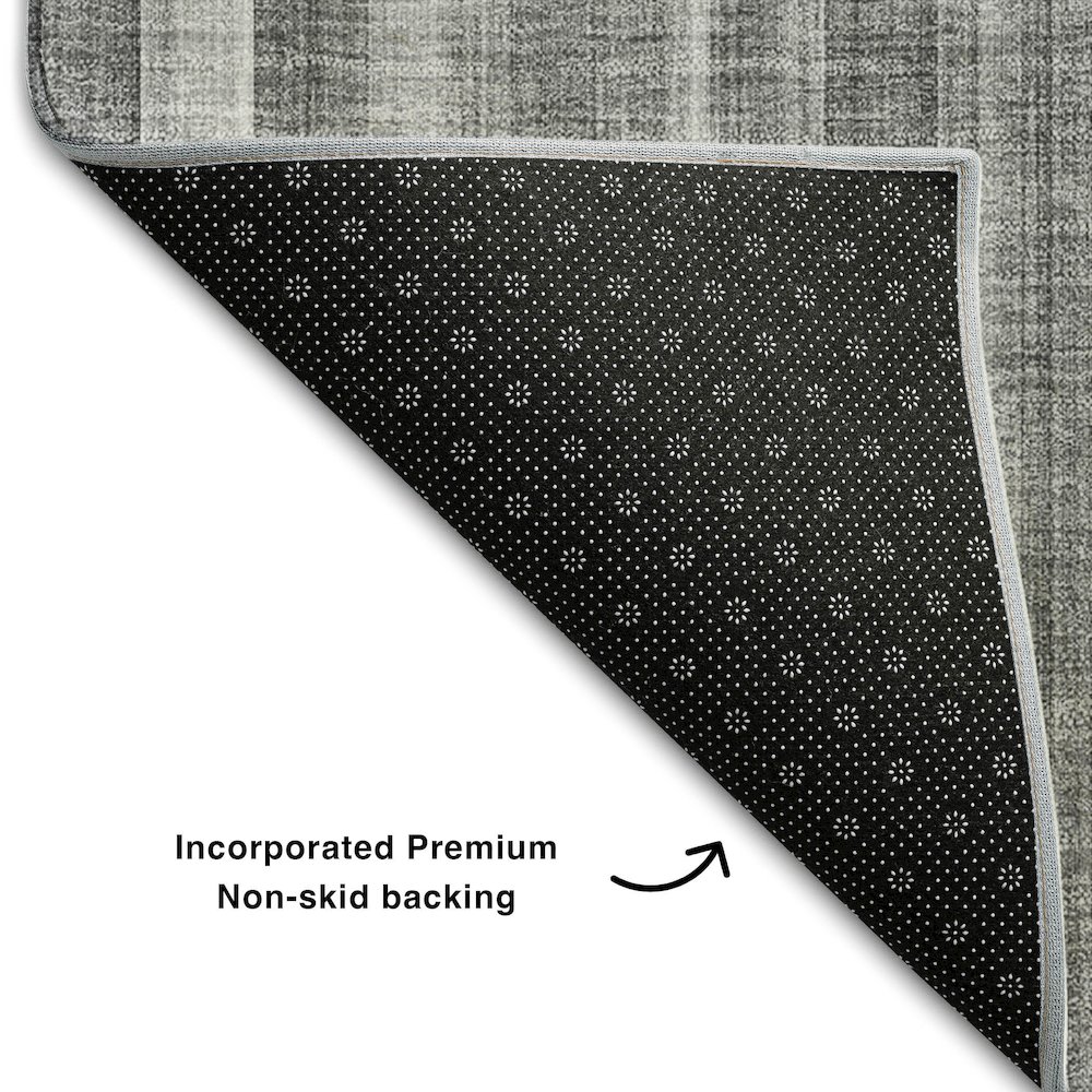 Premium Machine Washable Mayfield  Gray 3' x 5' Rug. Picture 2