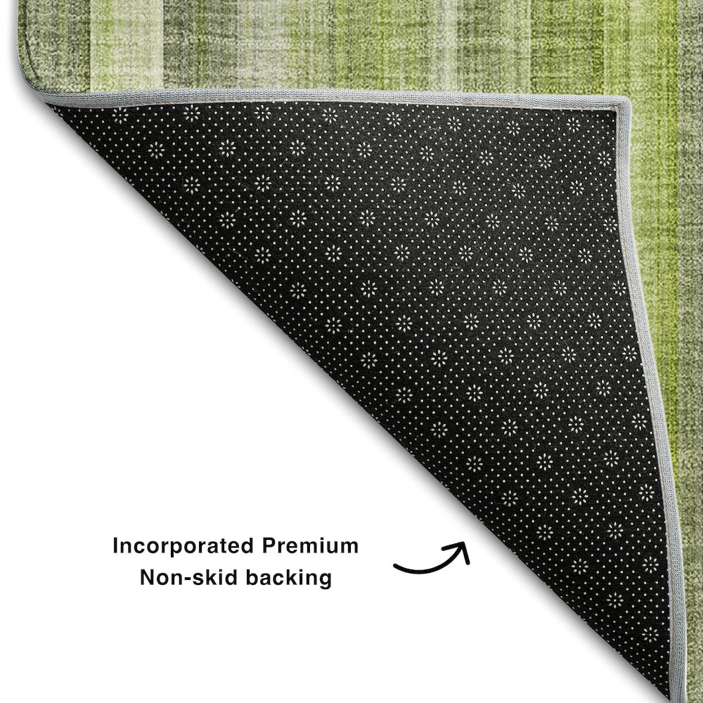 Premium Machine Washable Mayfield  Green 3' x 5' Rug. Picture 2