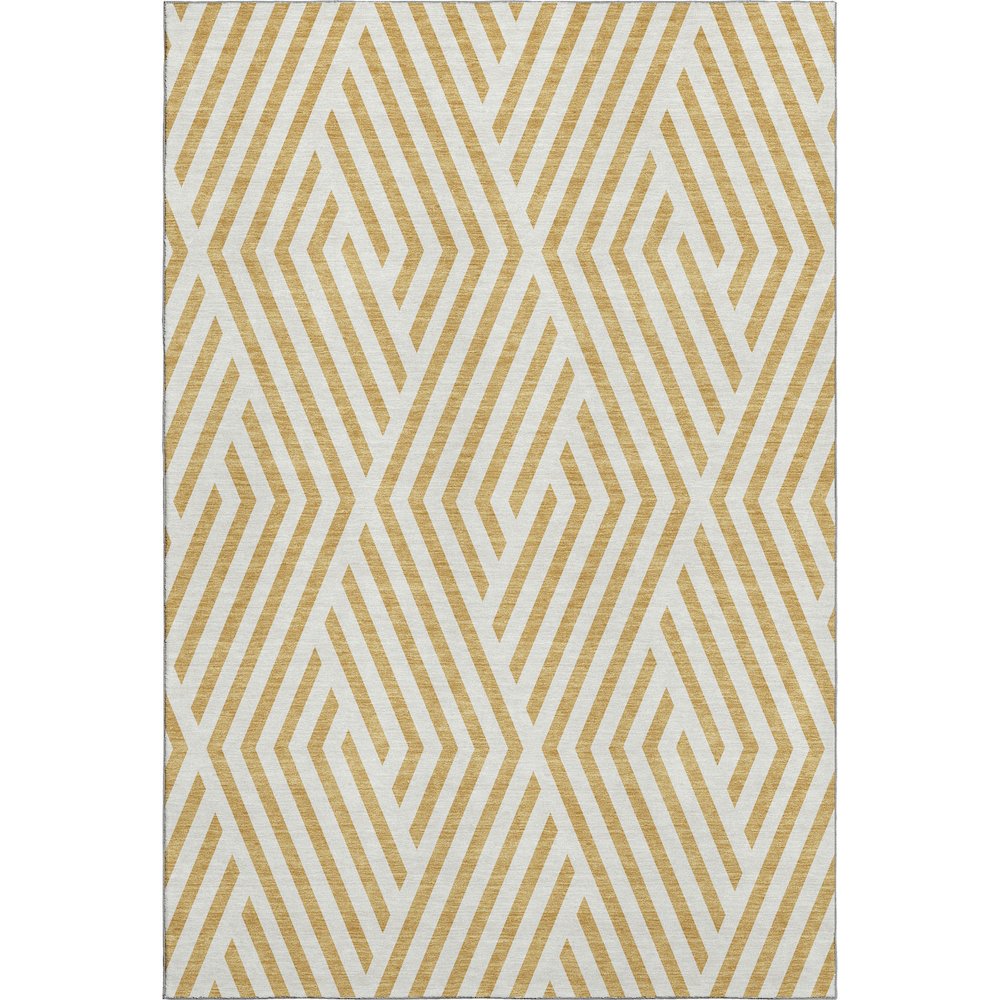 Premium Machine Washable Mayfield  Gold 8' x 10' Rug. Picture 1