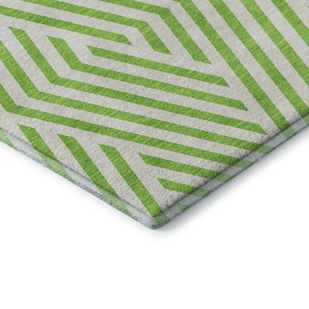 Premium Machine Washable Mayfield  Lime 3' x 5' Rug. Picture 3