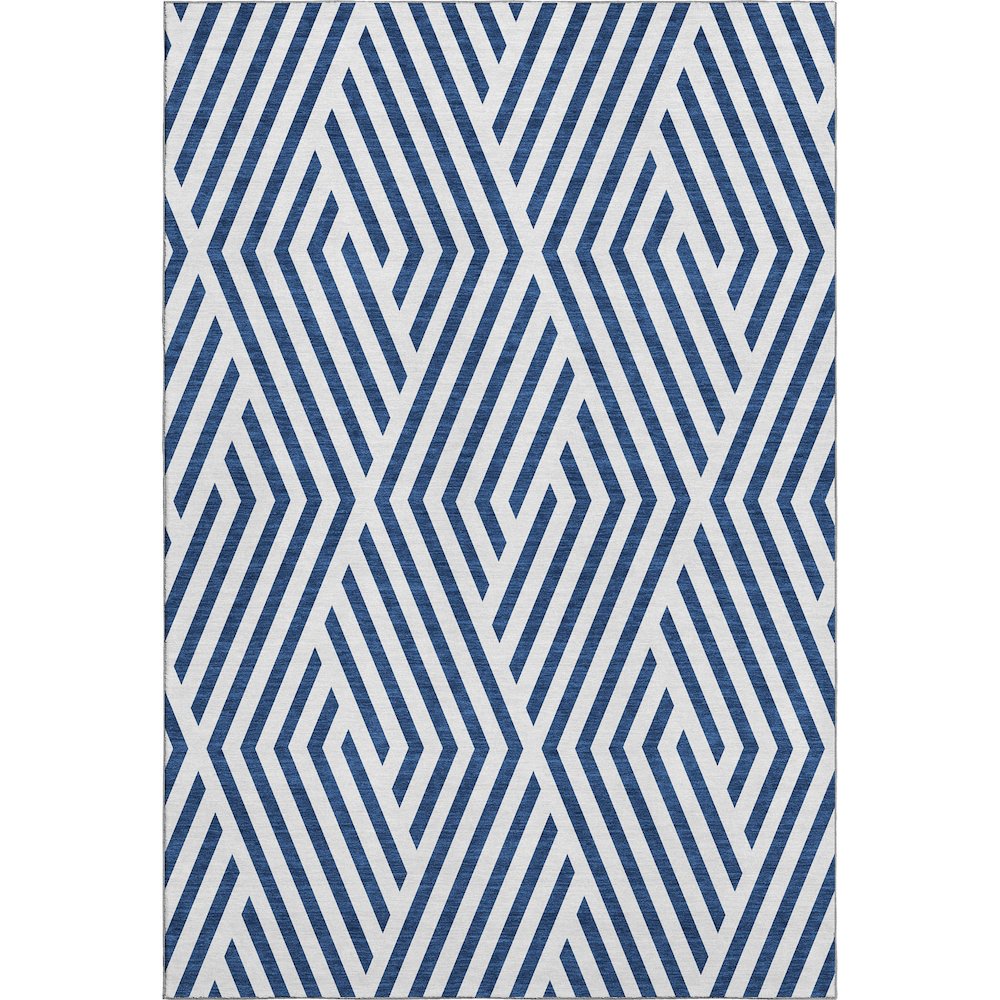 Premium Machine Washable Mayfield  Navy 8' x 10' Rug. Picture 1