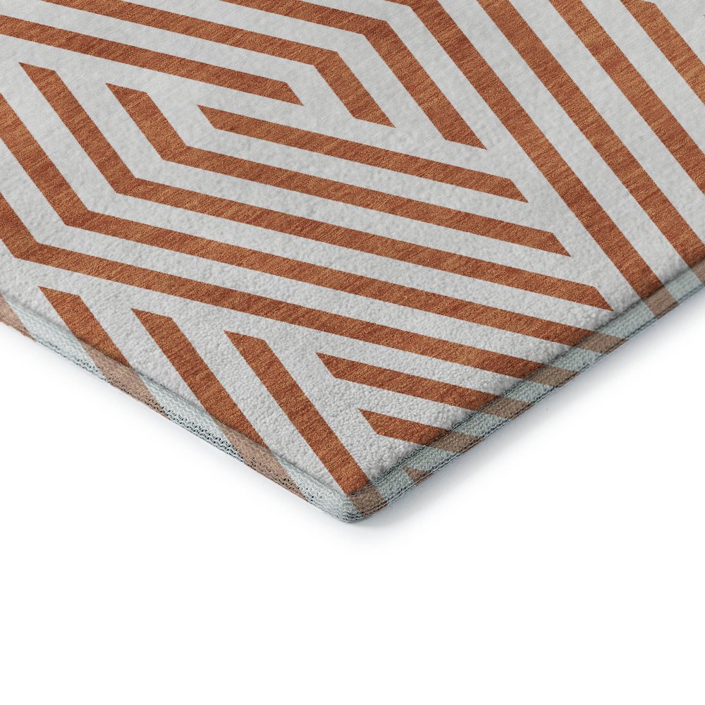 Premium Machine Washable Mayfield  Paprika 3' x 5' Rug. Picture 3