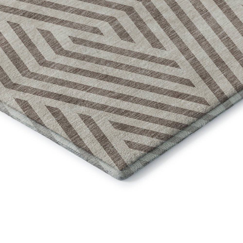 Premium Machine Washable Mayfield  Taupe 3' x 5' Rug. Picture 3