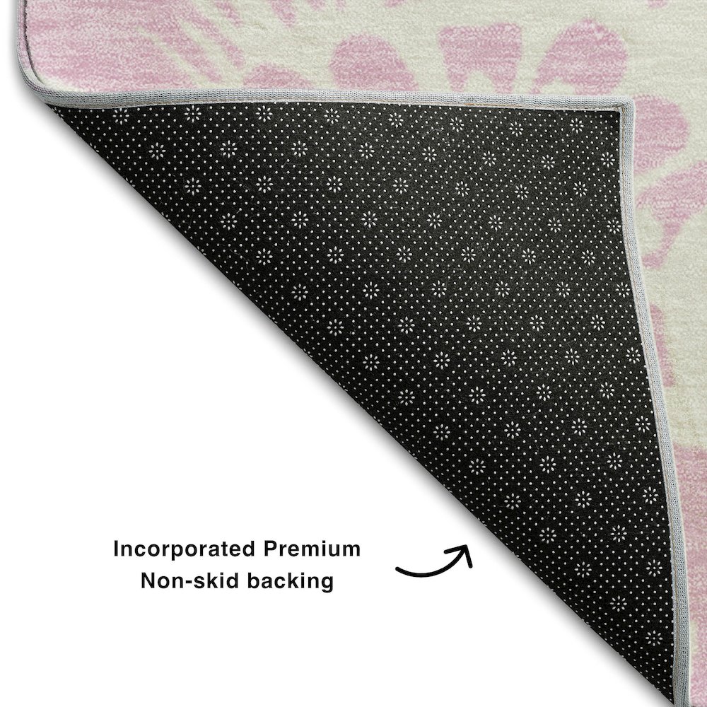 Premium Machine Washable Mayfield  Pink 3' x 5' Rug. Picture 2