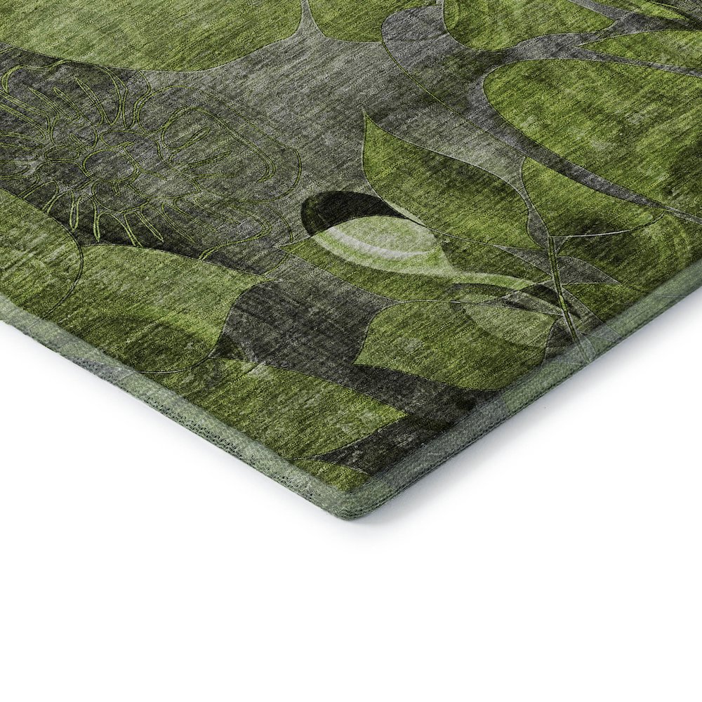 Premium Machine Washable Mayfield  Fern 3' x 5' Rug. Picture 3
