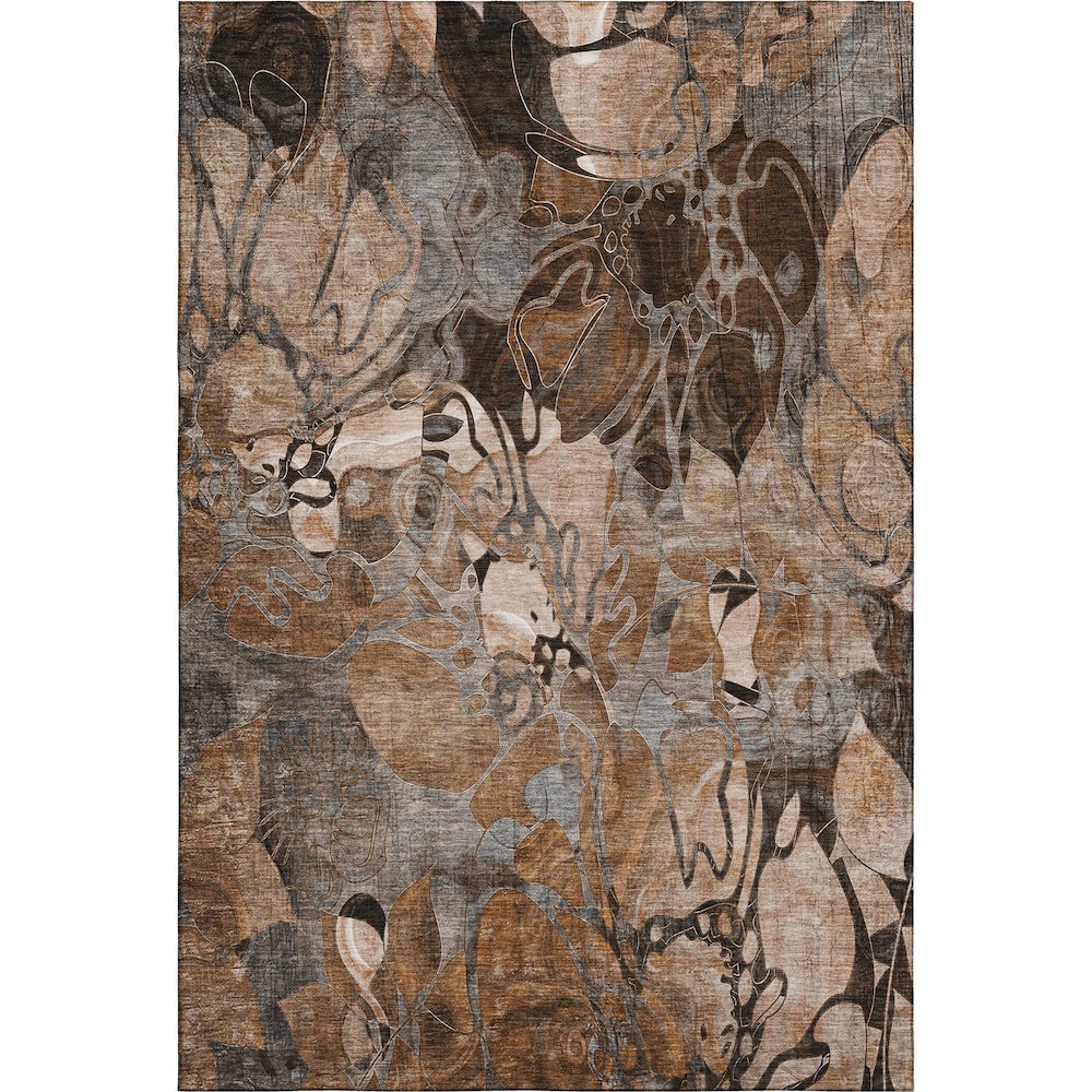 Premium Machine Washable Mayfield  Paprika 8' x 10' Rug. Picture 1