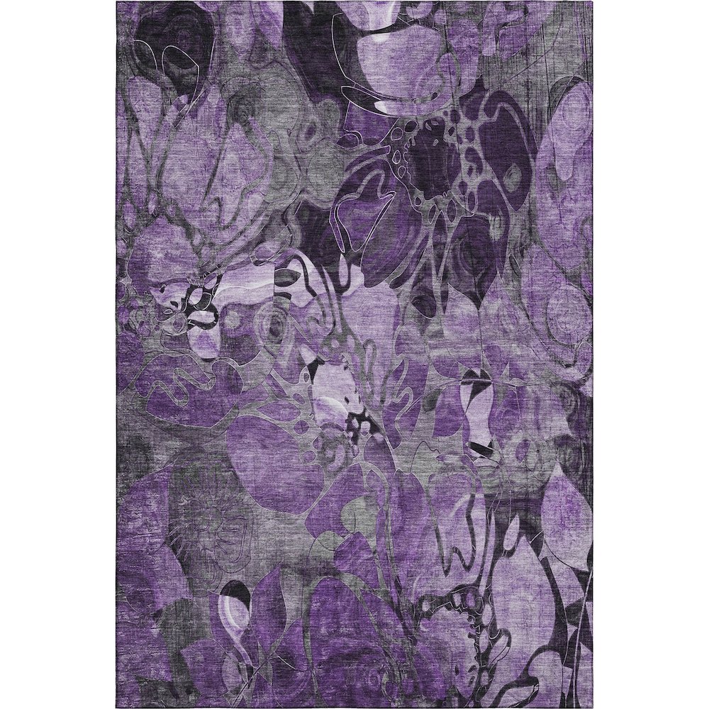 Premium Machine Washable Mayfield  Purple 8' x 10' Rug. Picture 1