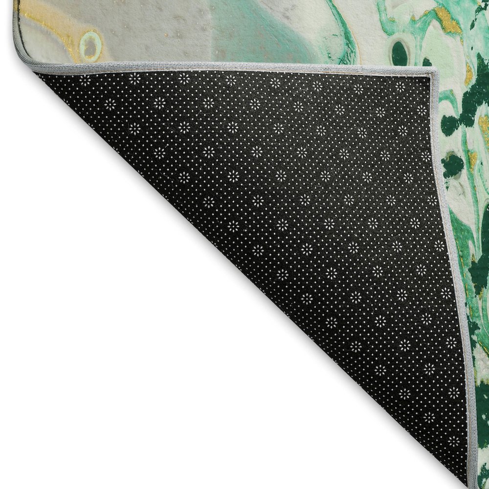 Premium Machine Washable Mayfield  Green 3' x 5' Rug. Picture 2