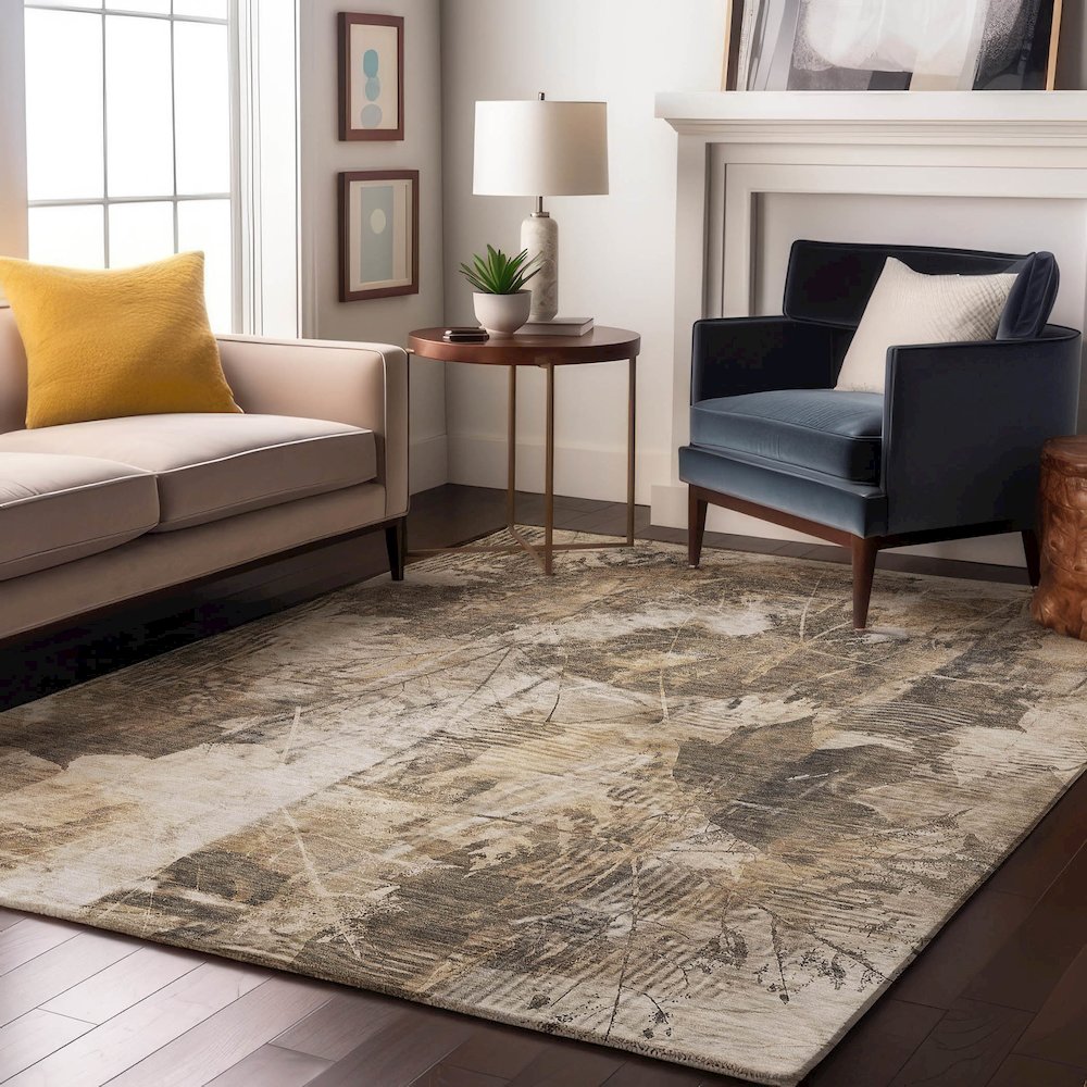Premium Machine Washable Mayfield  Beige 8' x 10' Rug. Picture 5
