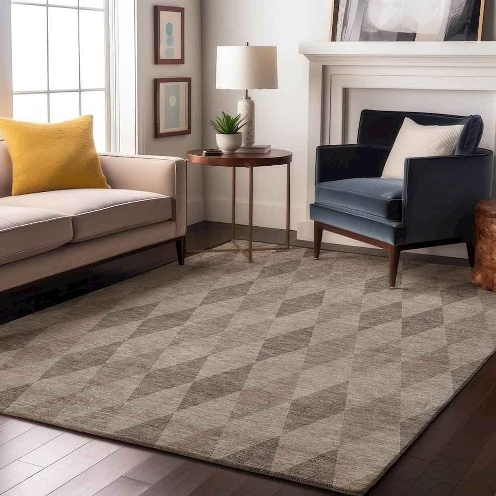 Premium Machine Washable Mayfield  Beige 8' x 10' Rug. Picture 5