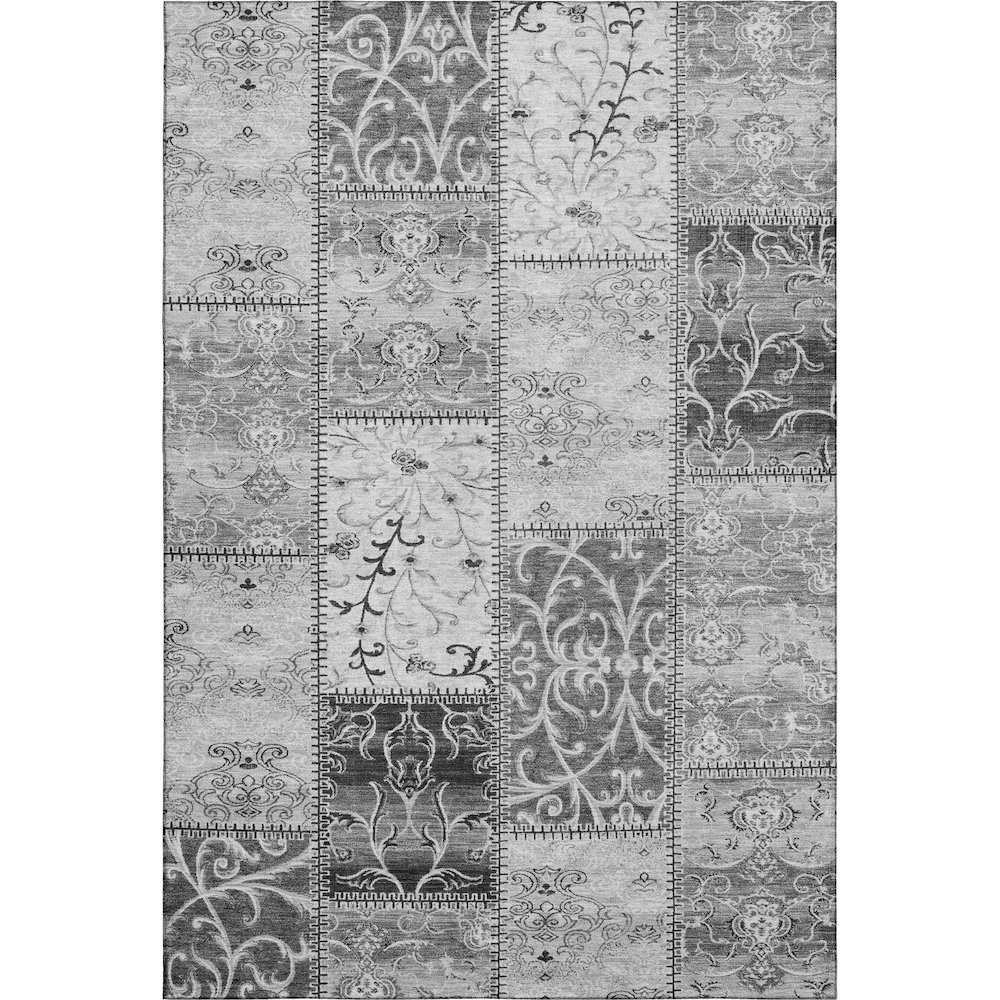 Premium Machine Washable Mayfield  Gray 8' x 10' Rug. Picture 1