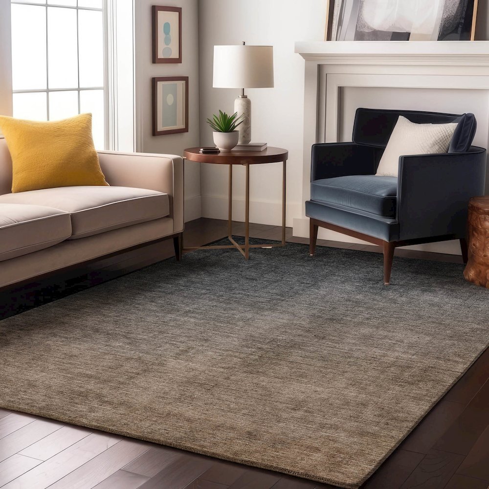 Premium Machine Washable Mayfield  Gray 8' x 10' Rug. Picture 5