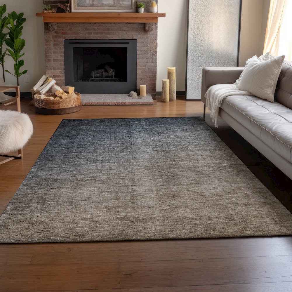 Premium Machine Washable Mayfield  Gray 8' x 10' Rug. Picture 6