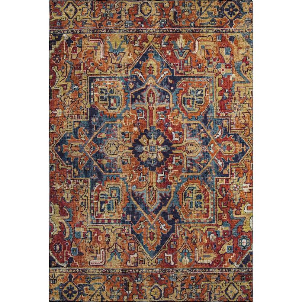 Premium Machine Washable Mayfield  Paprika 8' x 10' Rug. Picture 1