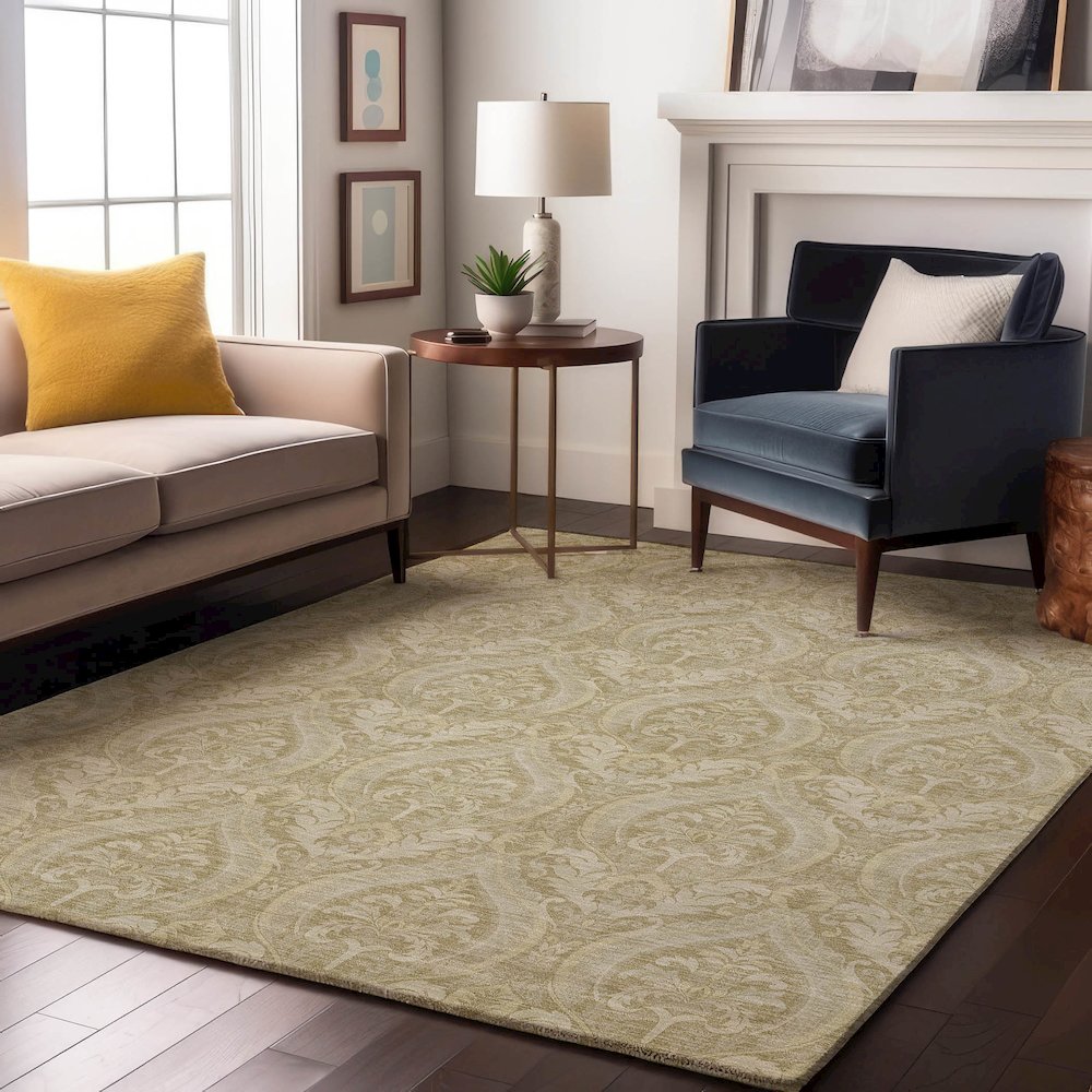 Premium Machine Washable Mayfield  Beige 8' x 10' Rug. Picture 5