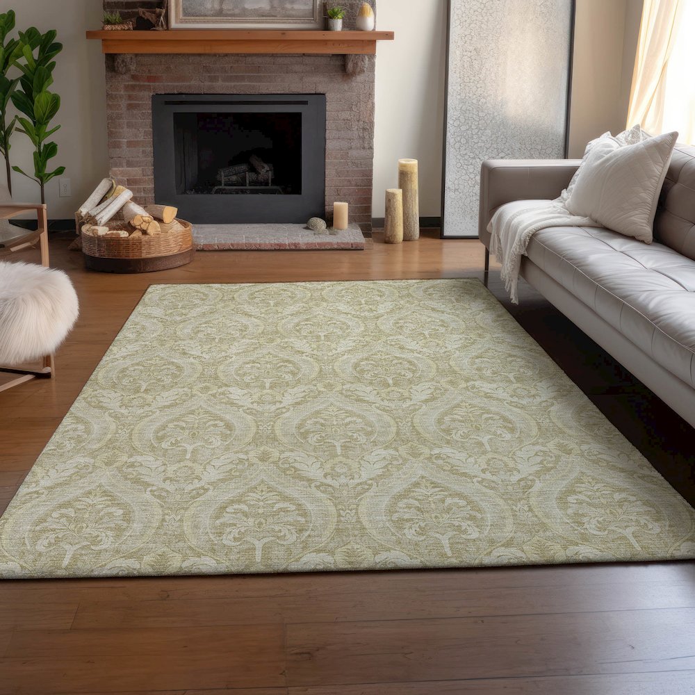 Premium Machine Washable Mayfield  Beige 8' x 10' Rug. Picture 6