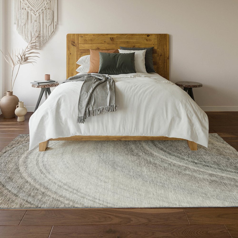 Premium Machine Washable Mayfield  Gray 8' x 10' Rug. Picture 6